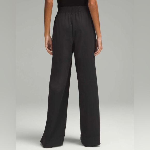 Lululemon Stretch Woven Wide-Leg High-Rise Pant - Black - Size Large - Picture 2 of 6